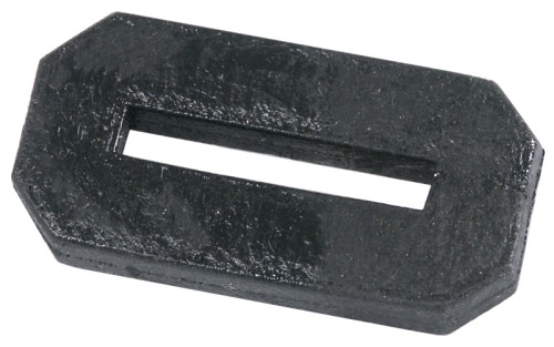 Ersatz-Schonring zu Hotelschlüsselanhänger aus silberfarbenen eloxiertem Leichtmetall, mit schwarz ausgelegter