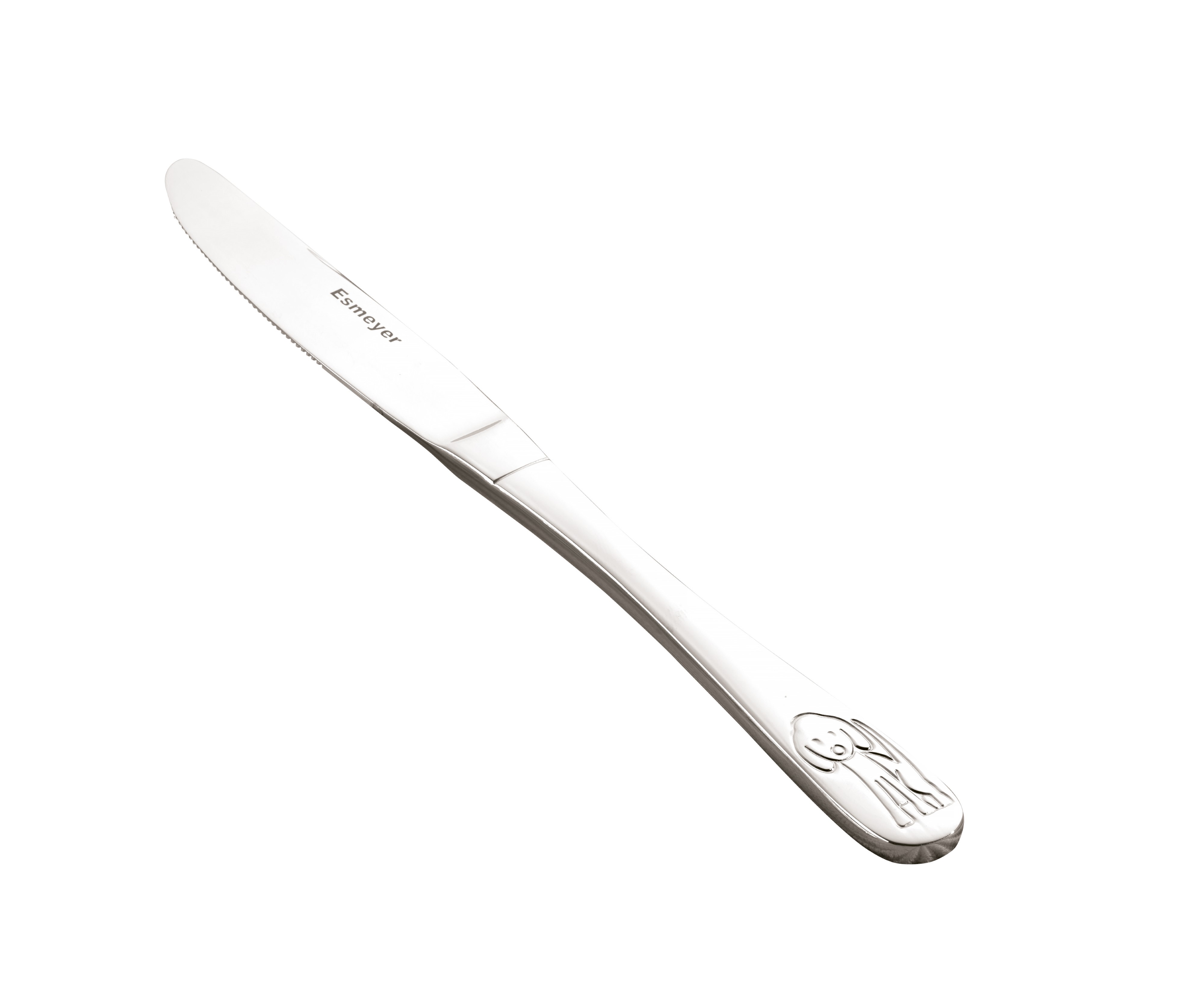 Kindermesser BAMBINO aus Chrom-Edelstahl, poliert. Ca. 18 cm lang. Kindermesser - nur leicht geschärft.