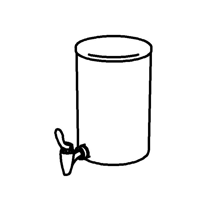 FRILICH CREAZION Behälter für Saftkanne 5 Liter, Behälter (klar) aus Kunststoff, spülmaschinengeeignet, Saftkanne