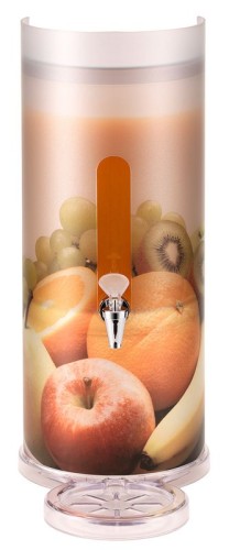 FRILICH LIFE Saftkanne Multifrucht 5 Liter Kunststoffblende mit Motiv Multifrucht (slim), spülmaschinengeeigneter Kunststoffbehälter