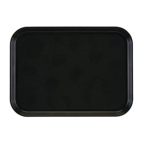 Cambro Epictread rechteckiges rutschfestes Fiberglas Tablett schwarz 35x27cm. Rutschfeste Oberfläche bietet auch beim