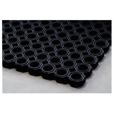 Doortex Ringgummimatte octomat® Außenbereich 80 x 120 cm (B x T) Gummi schwarz