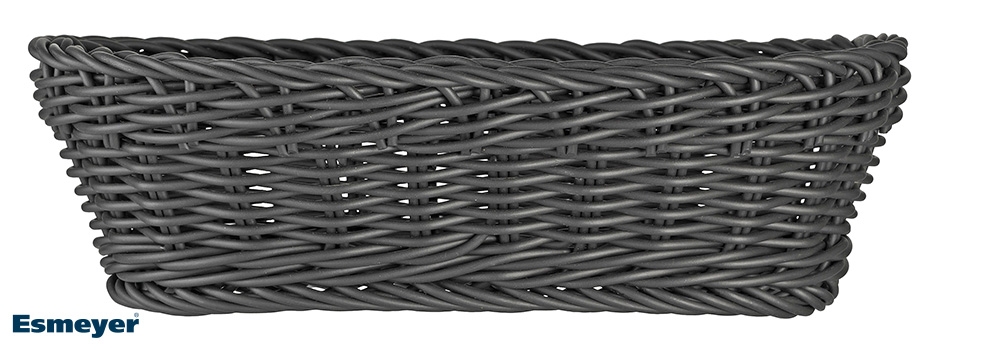 APS Baguette Korb, oval 28 x 16 cm, H: 8 cm Polypropylen, schwarz -PROFI LINE-
