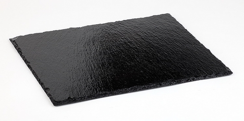 GN 1/3 Naturschieferplatte 32,5 x 17,6 cm Materialstärke 6-9 mm möbelschonende Füßchen gebrochene Kanten glänzende,