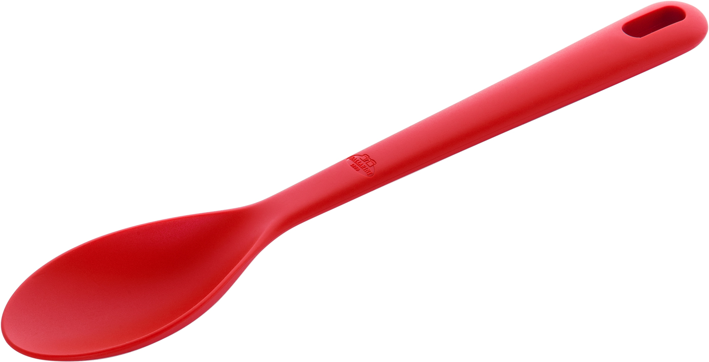 Kochlöffel, 28 cm, Rot, Silikon, Serie: Rosso. Marke: BALLARINI