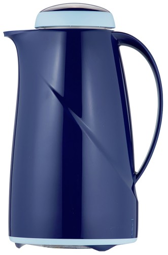 Helios Isolierkanne WAVE S+, Inhalt: 1,0 Liter, Farbe: blau, Kunststoff, Drehverschluß, Edelstahleinsatz, Höhe: 25,1 cm.