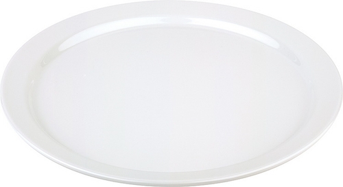 Tablett - PURE- Ø 31 cm, H: 2,5 cm Melamin, weiß spülmaschinengeeignet stapelbar nicht mikrowellengeeignet keine direkte Hitze