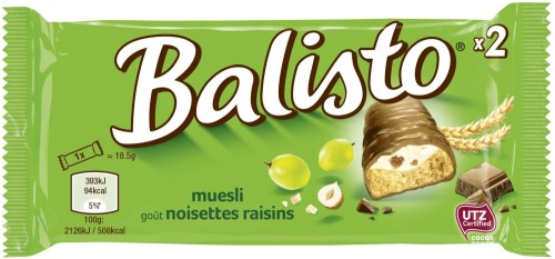 Balisto Schoko-Müsli-Mix Schokoladenriegel grün 37G