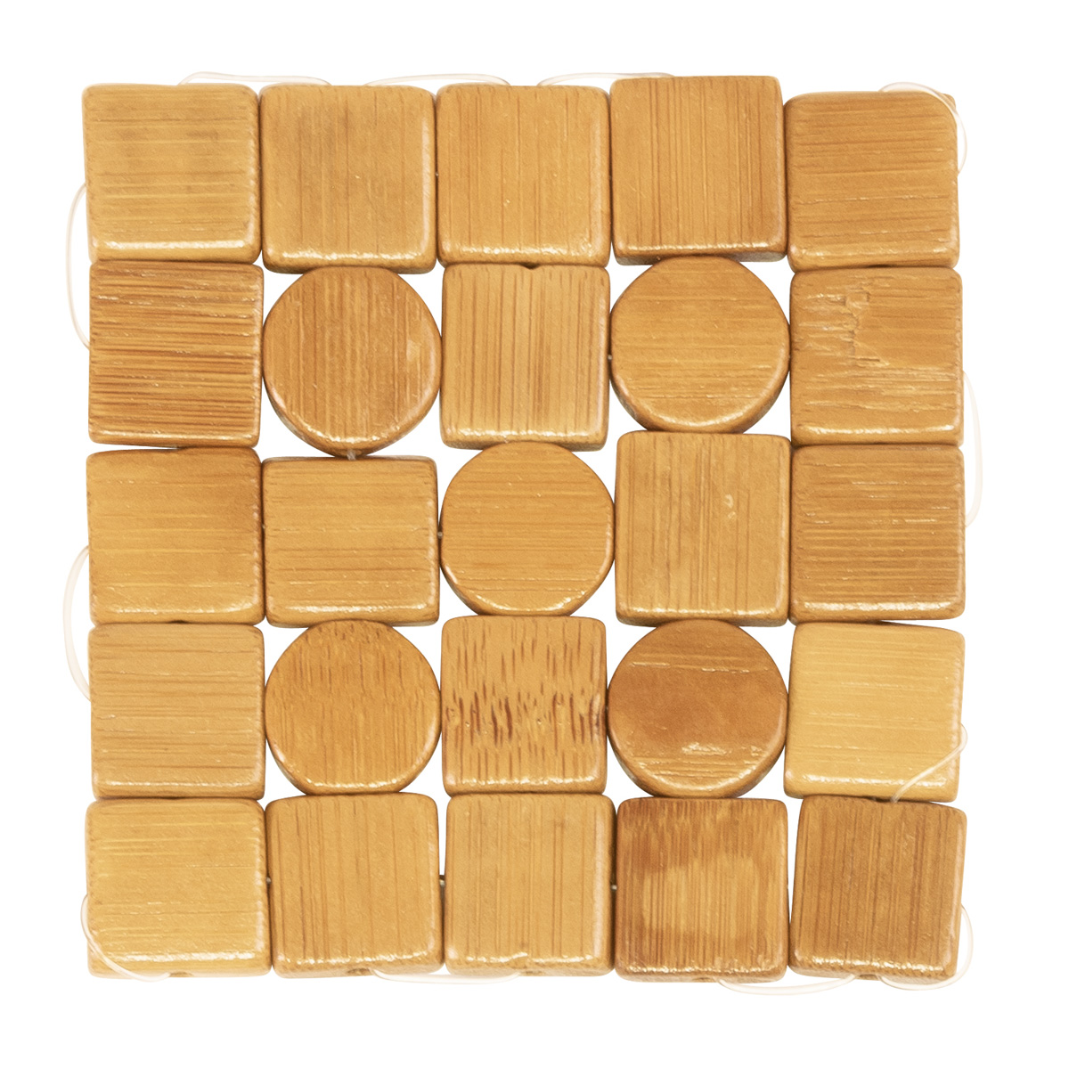 4 Bambus Untersetzer »Mosaik«, 10 x 10 cm