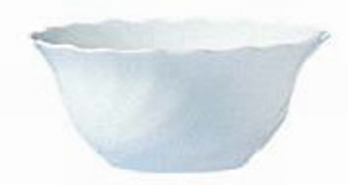 Salatschale Ø: 12 cm aus Hartglas - Form Trianon uni weiß - ARCOPAL Inhalt: 0,35 l, Höhe: 5,4 cm