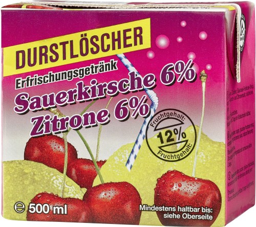 Durstlöscher Erfrischungsgetränk Sauerkirsche- Zitrone 0,5L Tetrapack