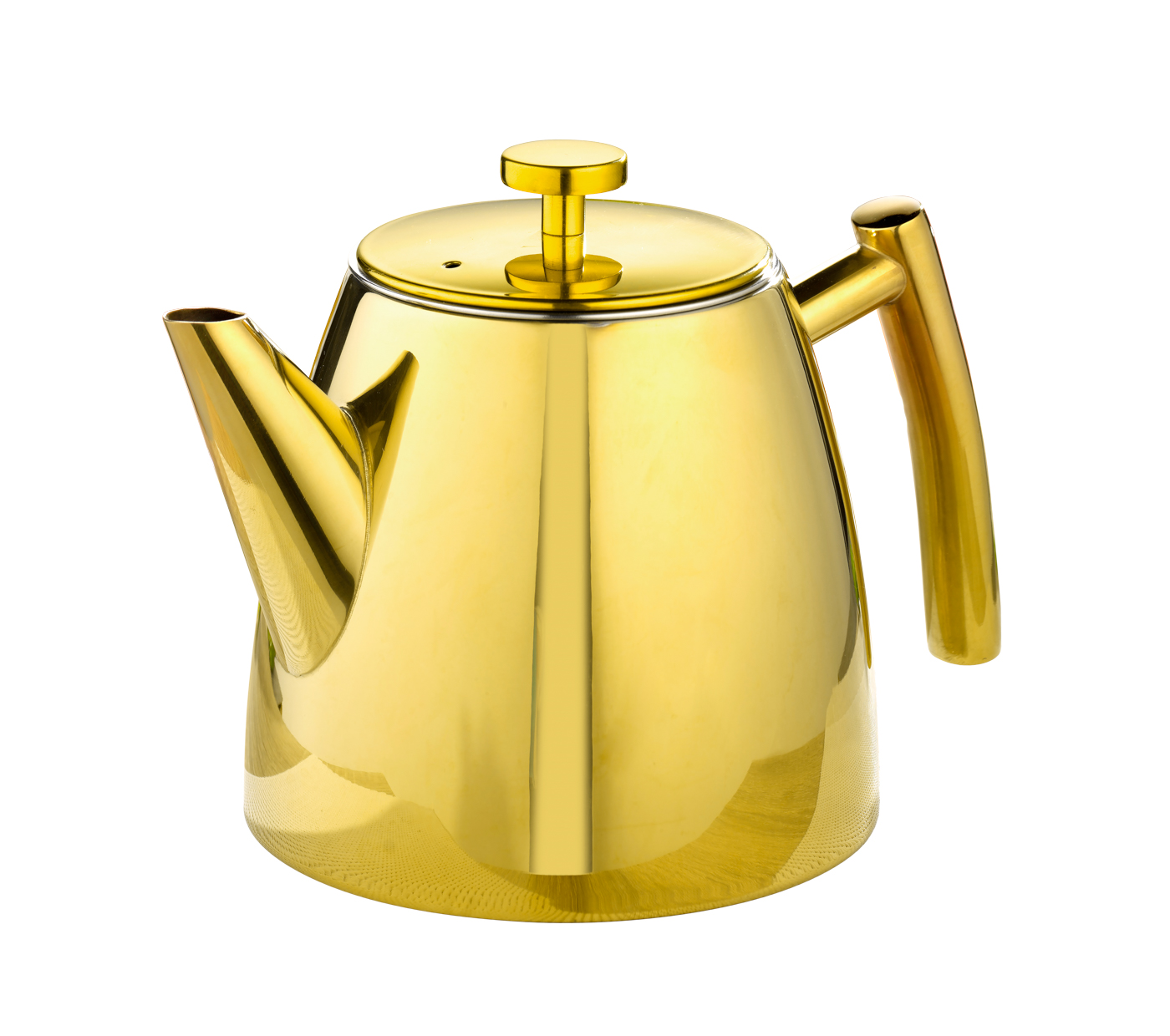 Teekanne BRIGHTON, Inhalt: 1,2 Liter, mit PVD-Beschichtung, Farbe: Gold. aus Edelstahl 18/10 poliert.