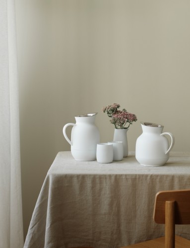 Amphora Isolierkanne, Kaffee 1 l. soft weiß, Maße: 140 x 200 x 240 mm