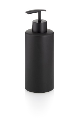 Kela Seifenspender Matsi aus Keramik, schwarz, Höhe ca. 195mm, Ø 70mm , Inhalt: 0,3 L