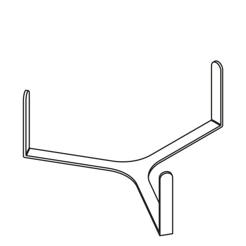 Arne Jacobsen Ständer für 019-1 steel, Maße: 75 x 75 x 30 mm
