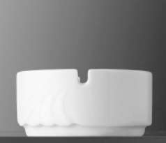Ascher - Durchmesser 9,0 cm - Form AMBIENTE - uni weiß
