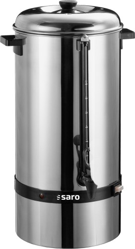 SARO Kaffeemaschine mit Rundfilter Modell SAROMICA 6015 - Material: (Gehäuse, Deckel und Filterkorb) Edelstahl - Feinmaschiger Filterkorb