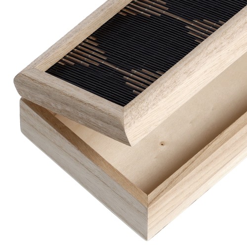 Aufbewahrungsbox "Black Mosaic", Holz. Länge: 200 mm. Breite: 120 mm. Höhe: 60 mm