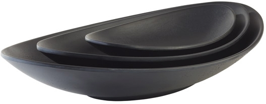 Schale -ZEN- 30,5 x 17,5 cm, H: 5 cm Melamin, schwarz, Steinoptik 0,6 Liter spülmaschinengeeignet stapelbar nicht