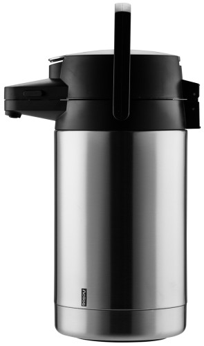 Helios Pump-Isolierkanne COFFEESTATION, Inhalt: 2,5 Liter, aus doppelwandigem Edelstahl, Höhe: 327 mm, Durchmesser: 155 mm