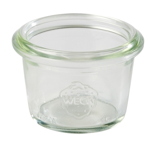 Gourmet-Gläser, 12er Set Ø 5 cm, H: 3,5 cm Mini-Sturz-Form 35 ml bestehend aus: 12 Weck-Gläsern ohne Deckel