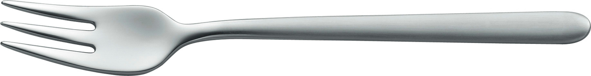 Kuchengabel, Silber, mattiert, 15 cm, Serie: Chiaro. Marke: BSF