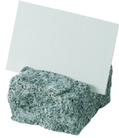 ACCESSOIRE Schild Aufstellschild aus Naturstein Granit (grau)