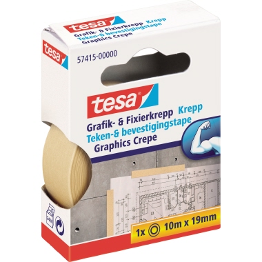 tesa® Fixierband Grafik- und Fixier-Krepp 19 mm x 10 m (B x L) beige