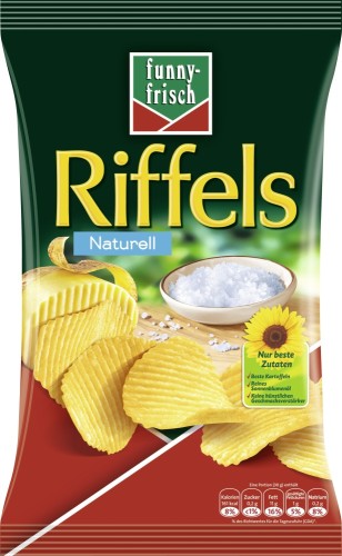 Funny-Frisch Riffels Chips Naturell 150G