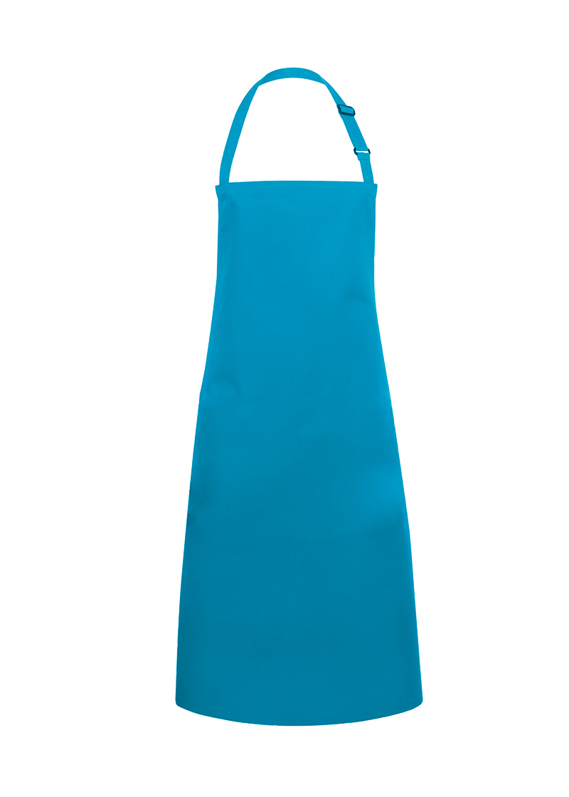 Latzschürze Basic mit Schnalle, Farbe: blau, Maße: 75 x 90 cm, Material: 65% Polyester, 35% Baumwolle