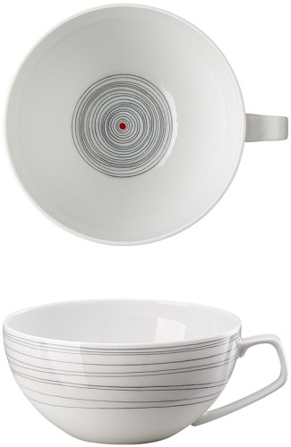 TAC Gropius Stripes 2.0 von Rosenthal, Tee-Obertasse, aus Porzellan, spülmaschinengeeignet