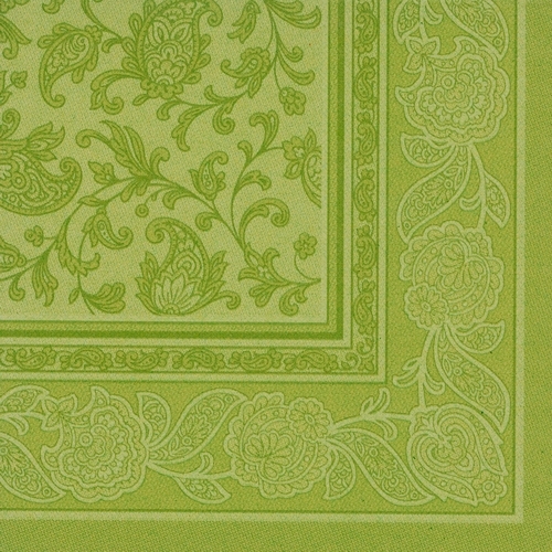 50 Servietten "ROYAL Collection" 1/4-Falz 40 cm x 40 cm olivgrün "Ornaments" von PAPSTAR