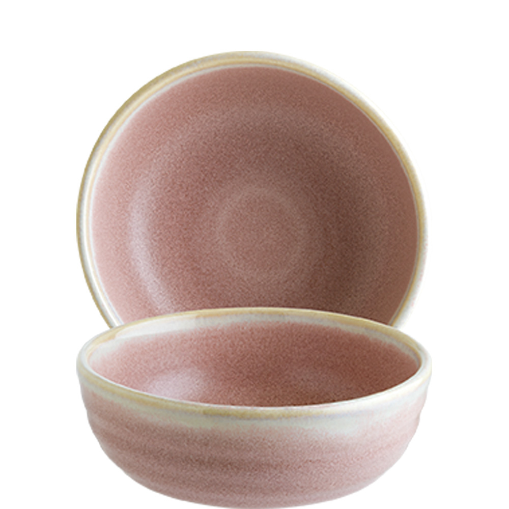 Bonna Pott Bowl Pink 14cm; 48,5cl, Reaktive Glasur, pink, Porzellan