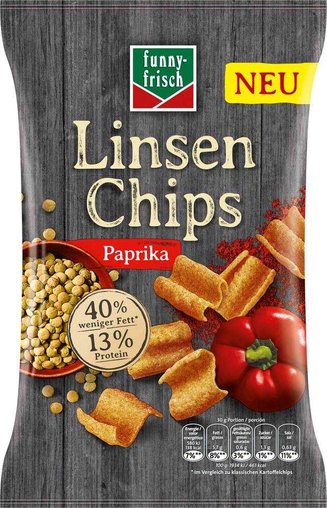 Funny-Frisch Linsen Chips Paprika 90G
