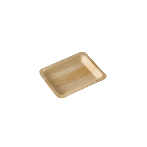 50 Fingerfood - Teller, Holz "pure" eckig 12 cm x 9,5 cm von PAPSTAR