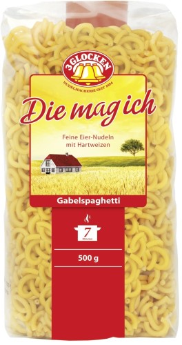 3 Glocken Die mag ich Nudeln Gabel- Spaghetti 500G