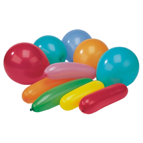 10 Luftballons farbig sortiert "verschiedene Formen" von PAPSTAR