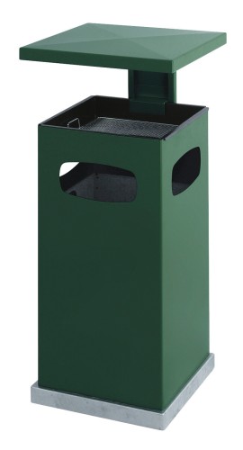 Ascher-Papierkorb mit abnehmbarem Dach 70 Liter - Kunststoff Slim Jim Container mit Luftschlitzen, wodurch weniger Zugkraft benötigt wird um die
