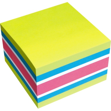 Soennecken Haftnotizwürfel Farbmix Brilliant 75 x 75 mm (B x H) gelb, blau, weiß, pink 450 Bl.
