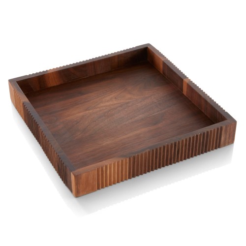 WMF Tablett Holz (Walnuss) quadratisch 25x25 | Maße: 25,5 x 25,5 x 3,8 cm
