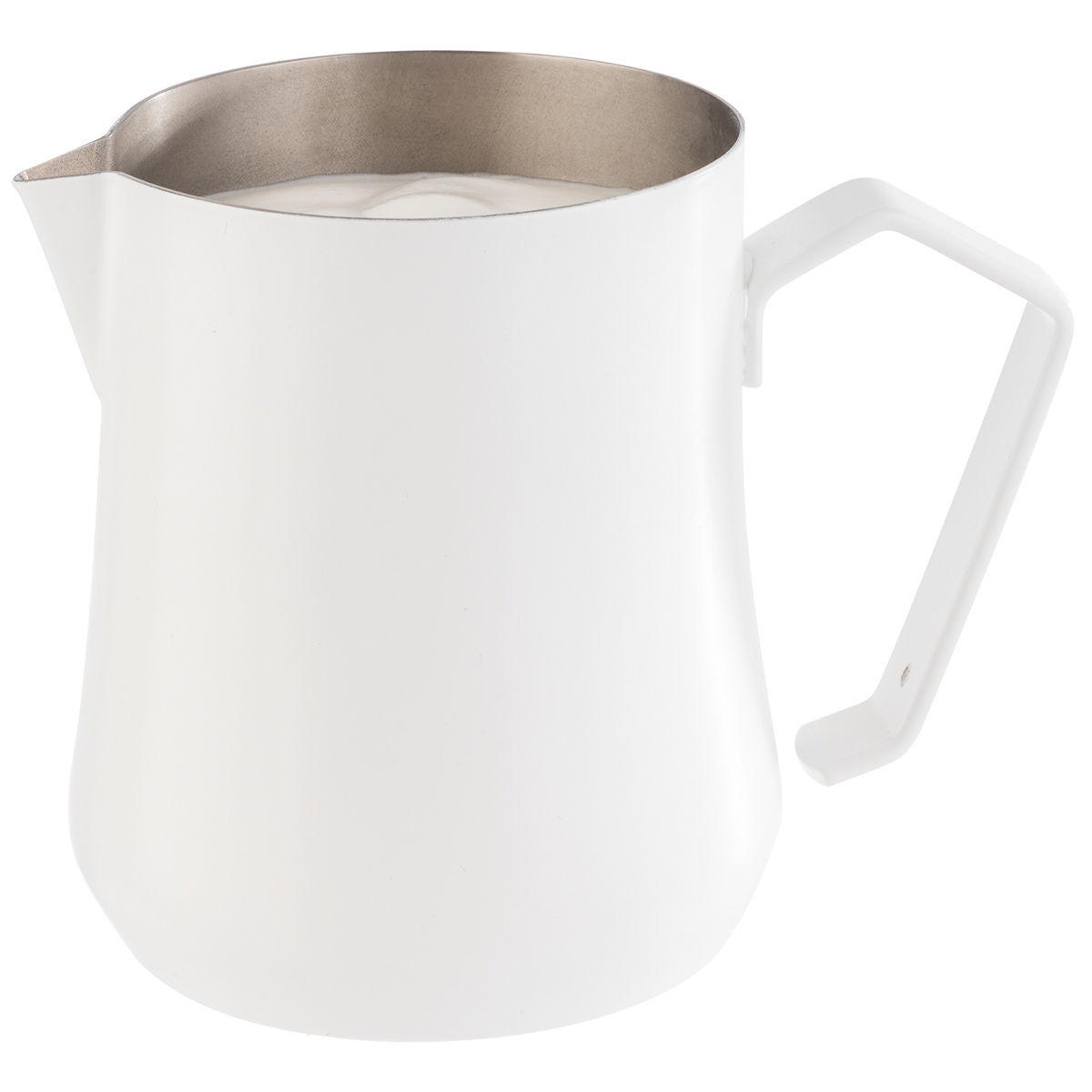 Milch- / Universalkanne, Ø 9 cm, H: 10 cm, 18/10 Edelstahl, weiß, pulverbeschichtet, 0,5 Liter
