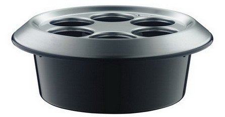Alfi Flaschenkühler Konferenzboy CLASSIC, Farbe: schwarz/ silber, aus Kunststoff mit Edelstahlabdeckung, inkl. Kühlakku