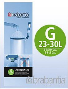 Brabantia Müllbeutel G Kapazität: 30 l Menge: 20 Stück auf Rolle