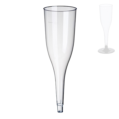 50 Stiel-Gläser (Oberteile) für Sekt, PS 0,1 l Ø 5 cm · 17,5 cm glasklar von Starpak