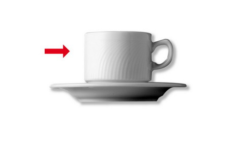 Kaffee-Obertasse - Inhalt 0,2 ltr - hohe Form - Form SWING TIME - uni weiß - ohne Untertasse