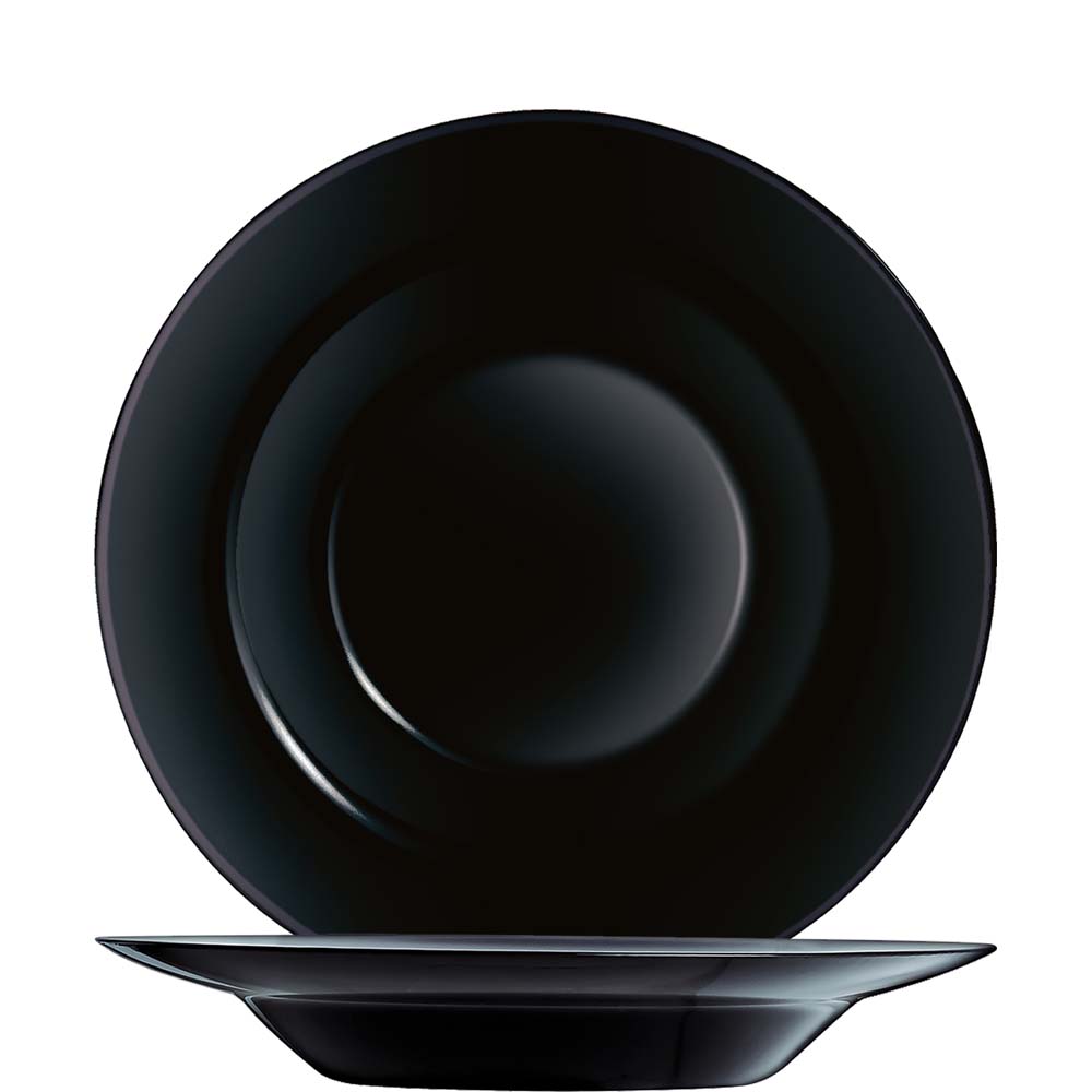 Pastateller EVOLUTIONS, 28 cm, Farbe: black, Hartglas