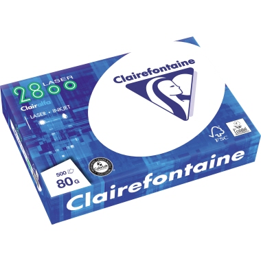 Clairefontaine Multifunktionspapier CL 2800 Laser DIN A4 80g/m² hochweiß 500 Bl./Pack.