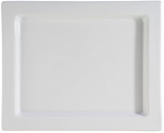 GN 1/2 Tablett -FRAMES- 32,5 x 26,5 cm, H: 2 cm Porzellan hitzebeständig bis 220°C spülmaschinengeeignet stapelbar