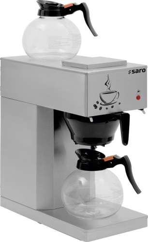 SARO Kaffeemaschine Modell ECO - Material: (Gehäuse) Edelstahl, (Kanne) Glas - (Korbfilterhalter) Kunststoff - 2