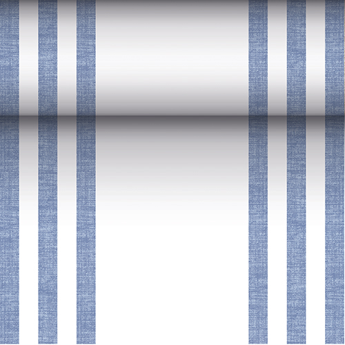 Tischläufer, stoffähnlich, PV-Tissue Mix "ROYAL Collection" 24 m x 40 cm blau "Lines" von PAPSTAR